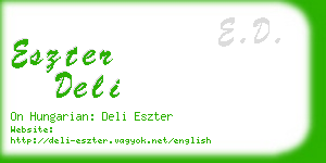 eszter deli business card